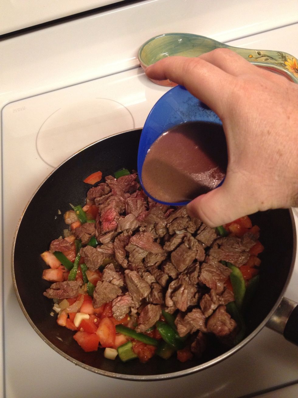 Also add the beef juice