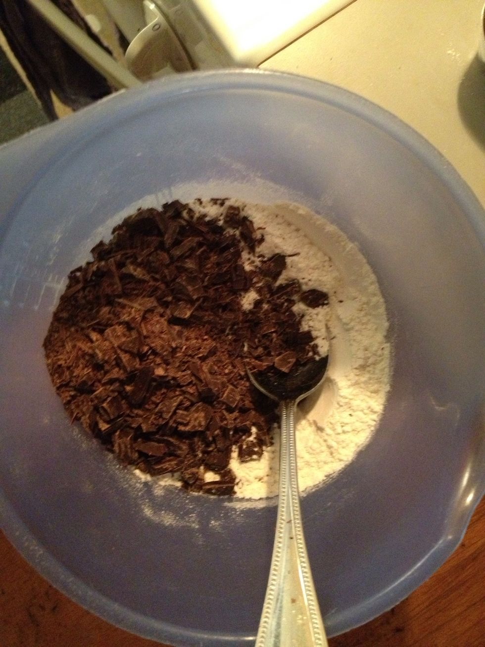 Also add the chopped chocolate. I used a dark chocolate holding 72% but use what you have \ud83d\ude03
