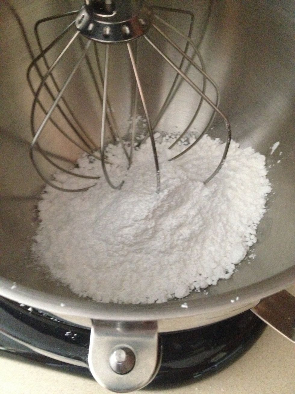 Also add the powdered sugar and mix to combine
