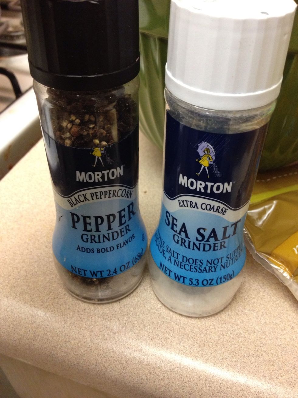 Also add your salt and pepper. Don't overdo the salt, we will be adding cheese to the sauce later.