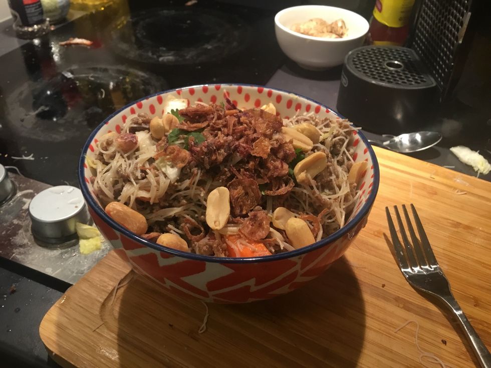 Also added some mint and coriander.