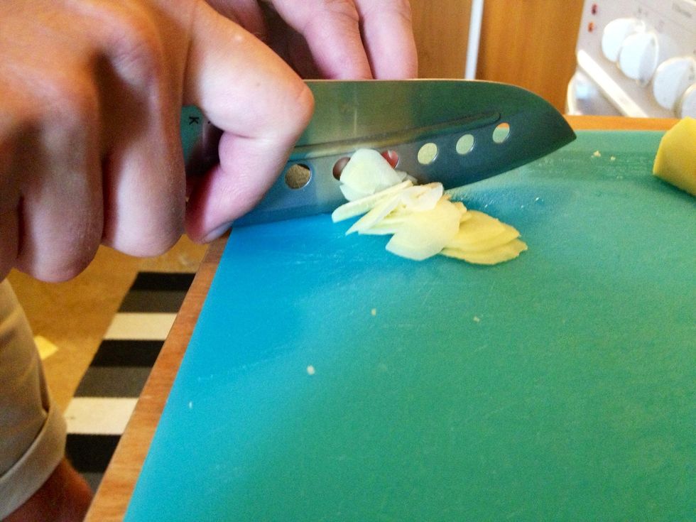Also chop the ginger.