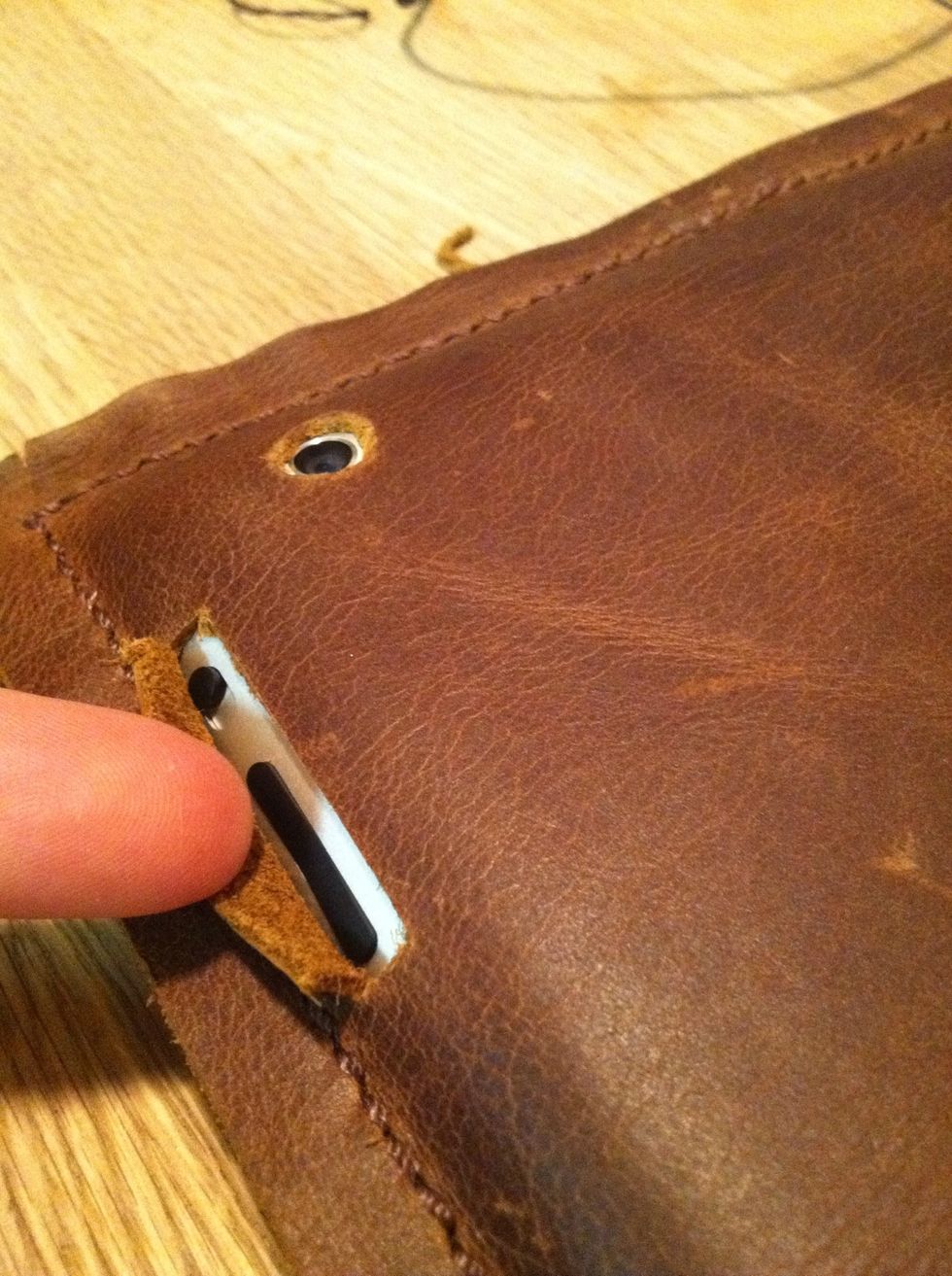 Also cut a hole on the side for the switch for the volume and also make sure you cut a hole for the camera