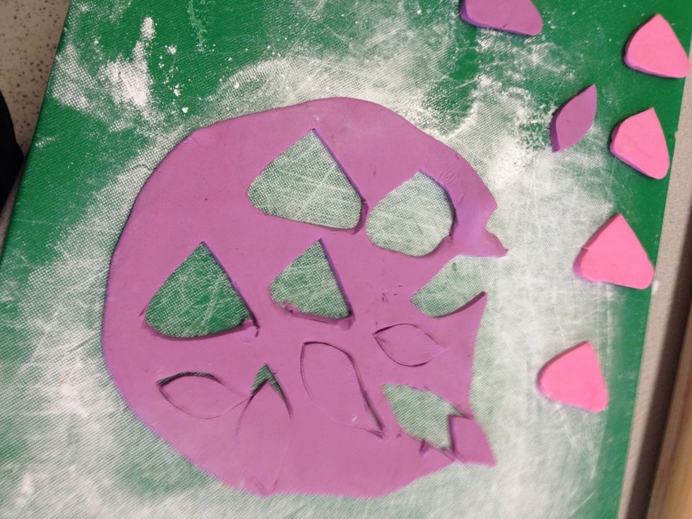 Also cut out leaf shapes for the fins