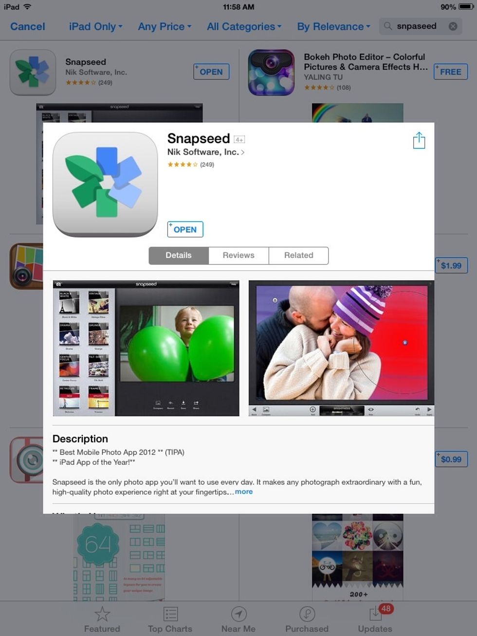 Also download Snapseed for the iPad (free)