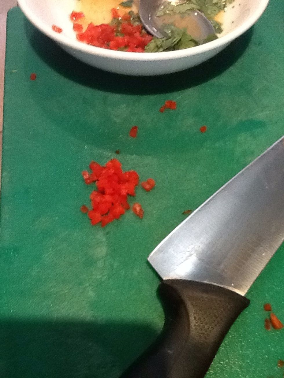 Also finely chop them