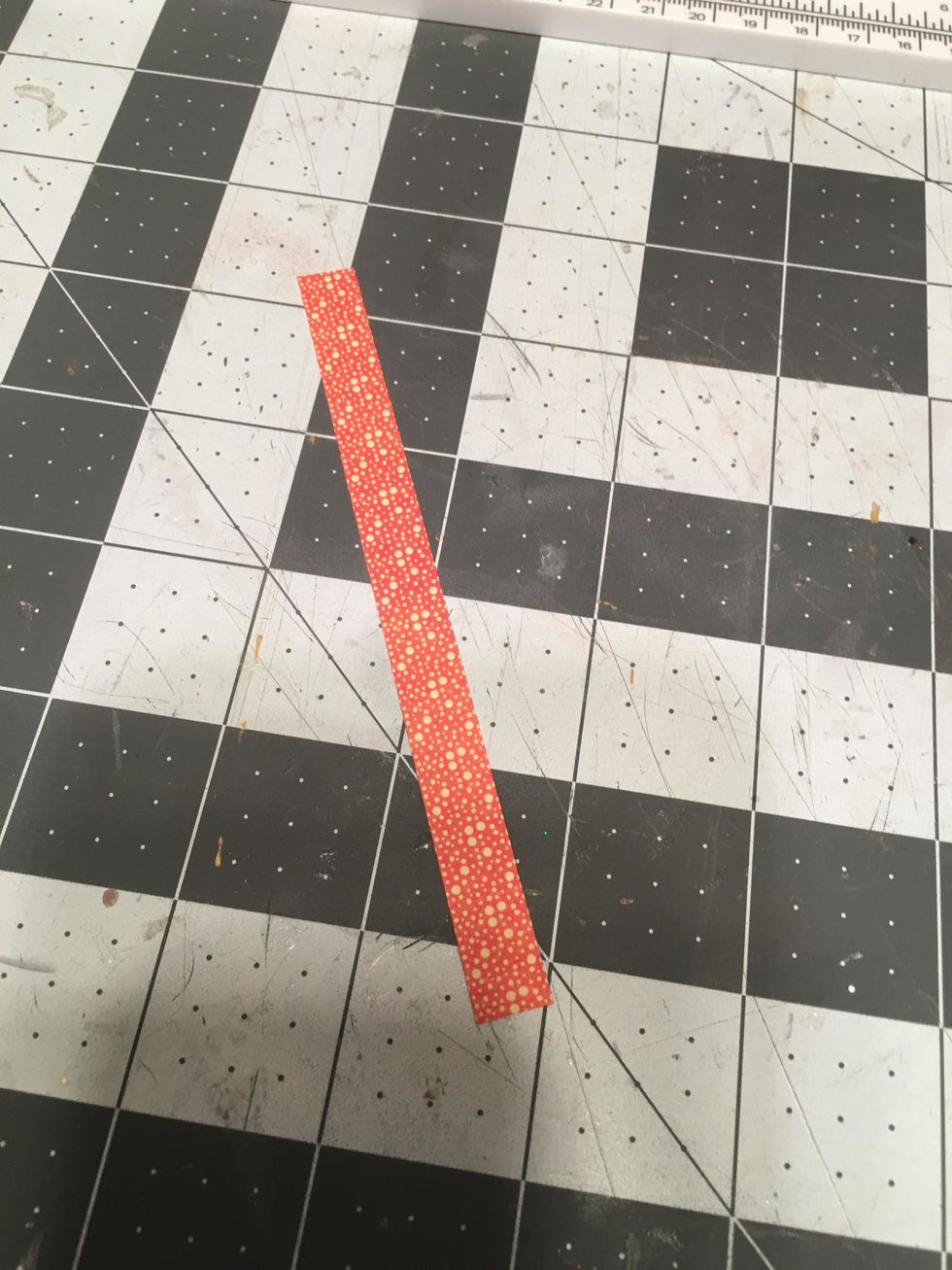 Also from the "Delightful Debut" cut 1 piece 3/8" wide x 5" tall. Set aside.