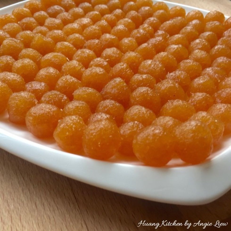 Also have ready some homemade or store-bought pineapple jam. Roll the pineapple filling/paste into balls, about 5 gram each. This can be done ahead of time and set aside until needed.