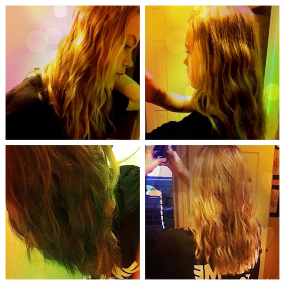 Also if you braid with damp hair, that will also give your hair a wavier look. I left mine in for about an hour with dry hair so I have very loose waves. Hope you enjoy this look!(: