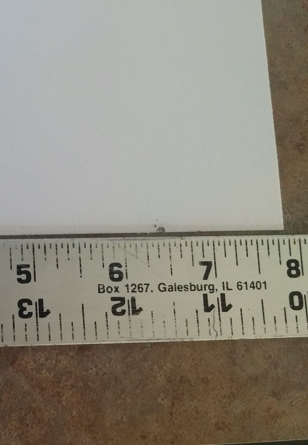 Also make a mark at the very bottom of the paper at about 6 1/2 inches.