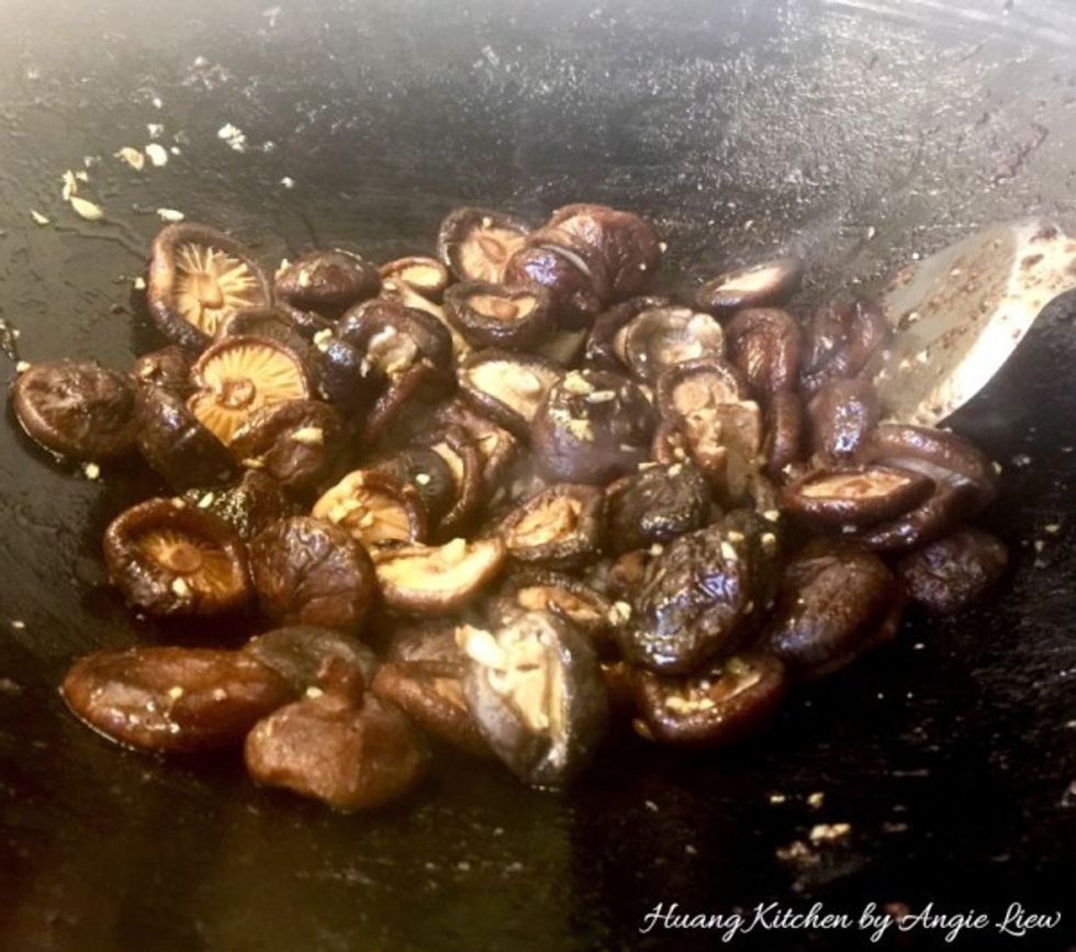 Also stir fry the mushrooms and set aside.
