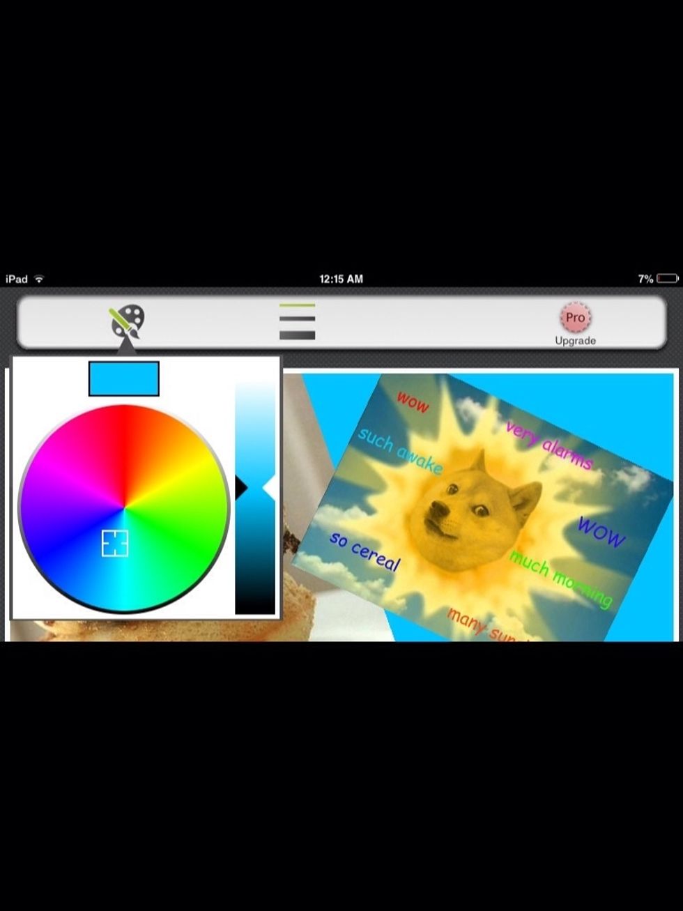 Also the paint pallet on the top changes background color