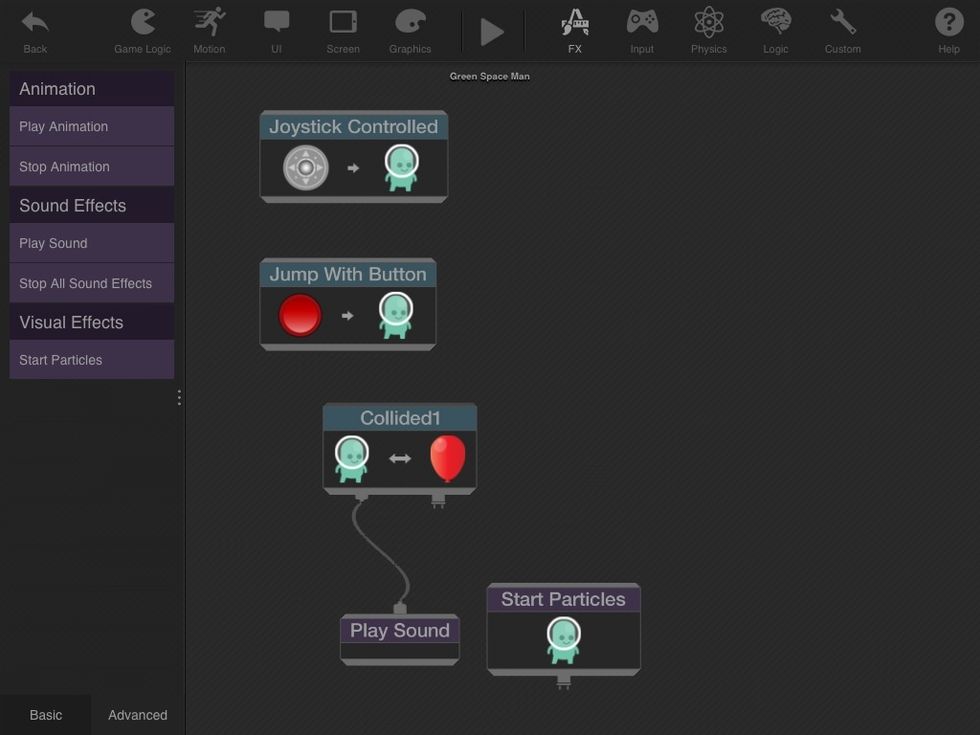 Also, under FX you can add PARTICLES. Tap START PARTICLES.