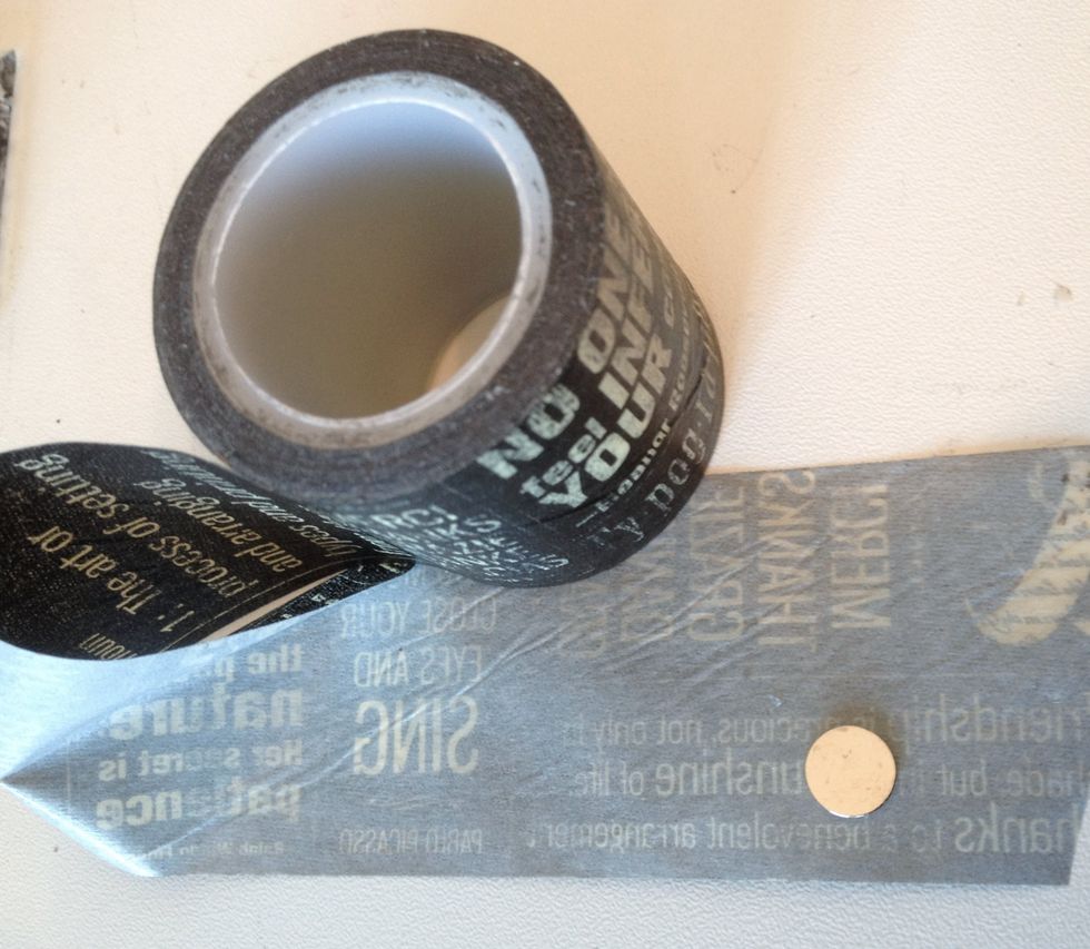 Also used washi tape for the closure. 4 Layers and cut the width to about 5/8.