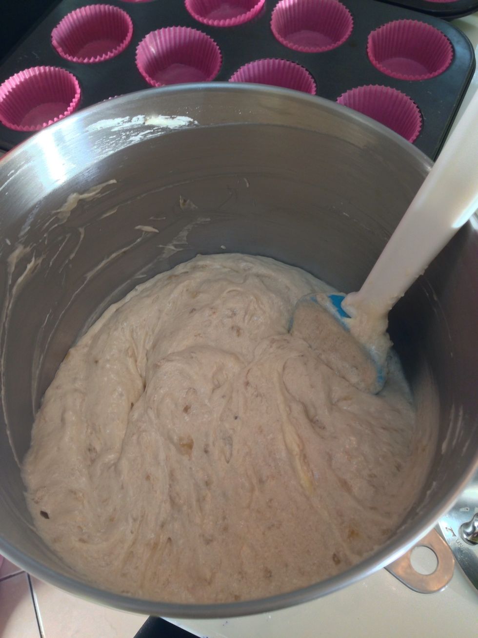 Alternately add milk and flour mixture staring and ending with the flour mixture