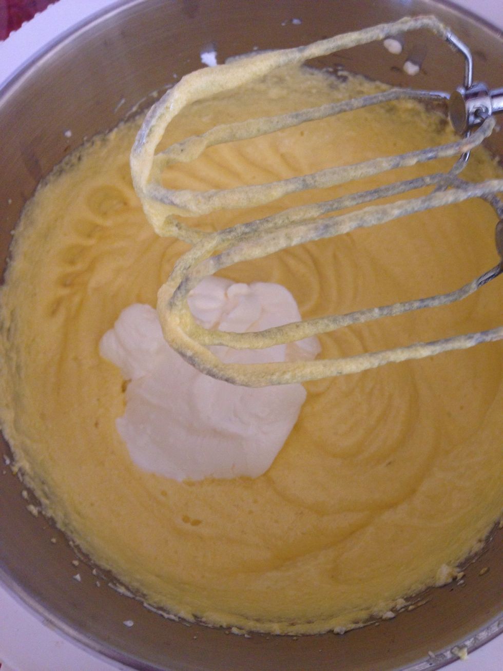 Alternatively add cream and dry ingredients