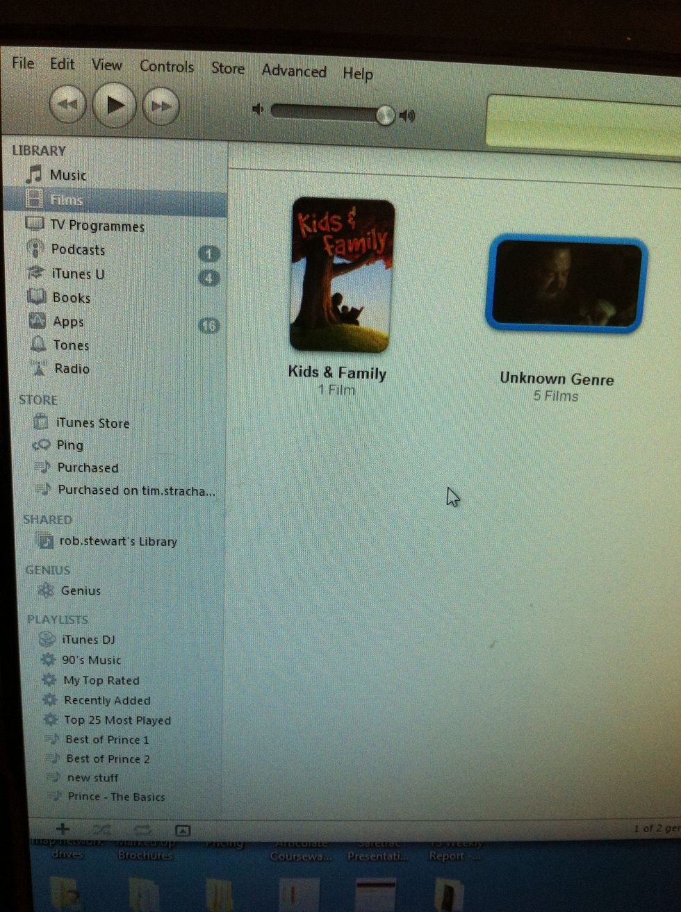 Alternatively - I've checked this and it does work - you can just drag your MP4 into this window direct and it'll go into the Unknown Genre folder. Works well when copying one file at a time.