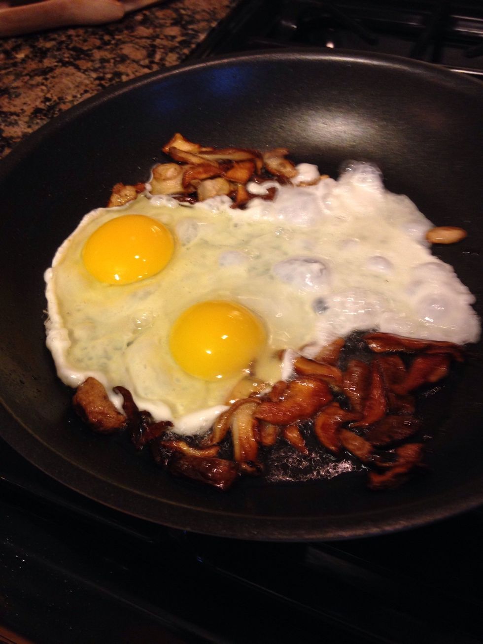 Although these are Organic eggs, in runny whites are indicative of a less than A quality egg. Still tasted fine!