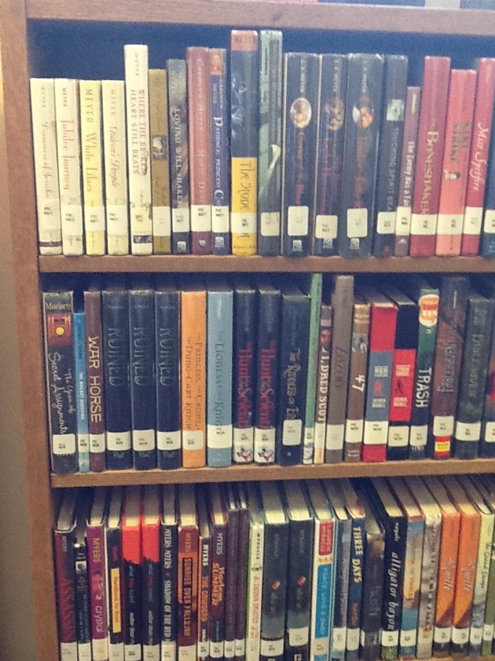 Always make sure to pull the books forward to the edge of the shelf. That ensures that your section will stay organized and fabulous! :)