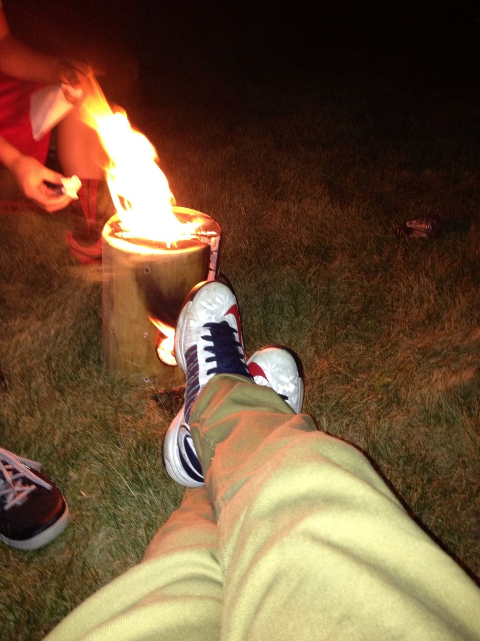 Always make time in your day to sit back and relax, whether it's watch TV or sit by the fire. It's clears your head for a little.