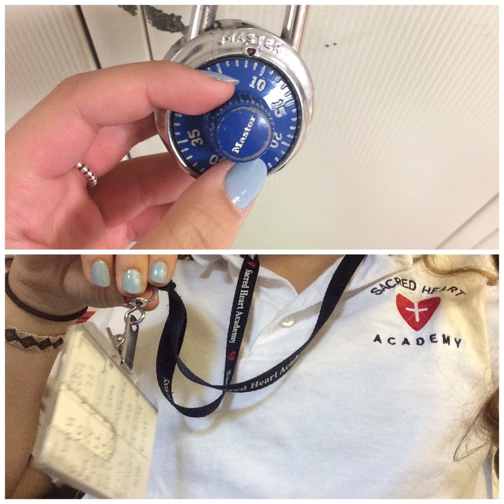 Always remember your lanyard (or school id) and your locker combination!
