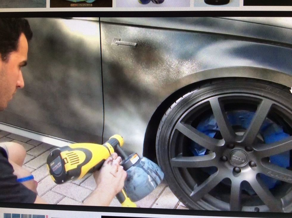 Always spray at least 12 inches away from the part.
