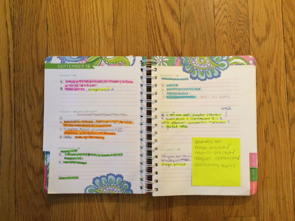 Always write down your homework.