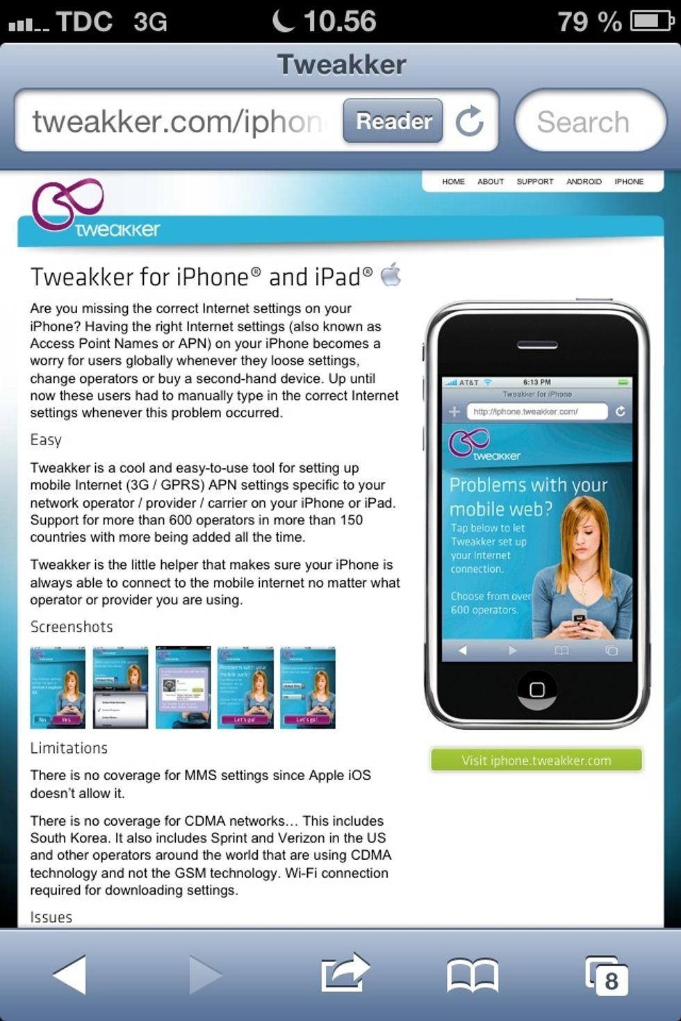 An alternative to manually set-up the APN profile is to use Tweakker's automatic APN configuration tool for iOS devices. Turn on WiFi and search for your operator at http://tweakker.com/iphone.