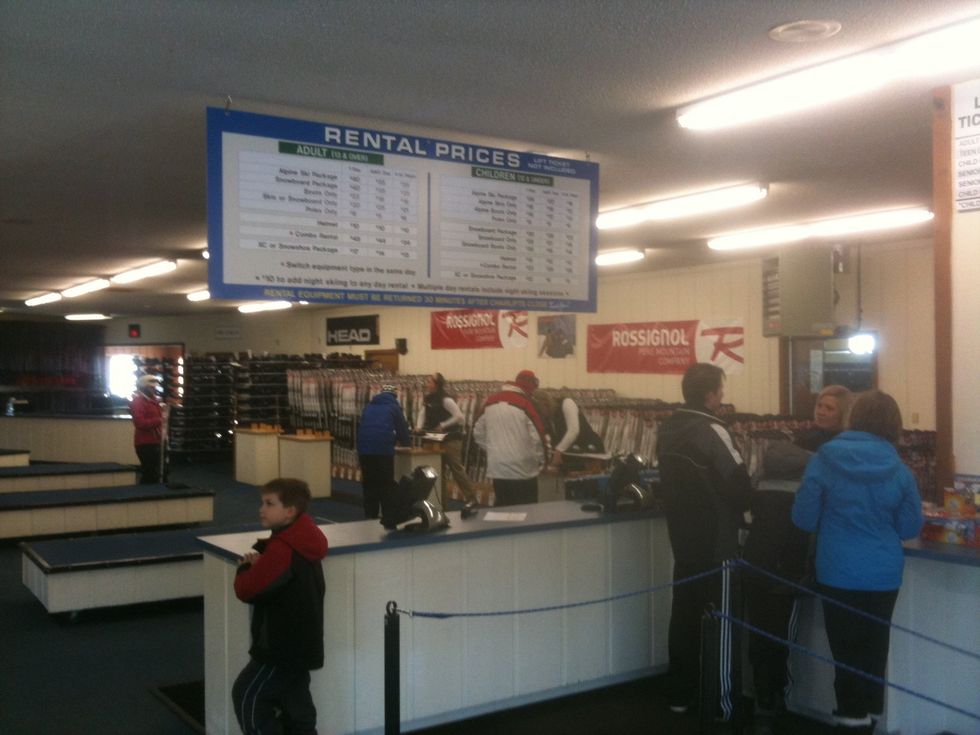 An equipment fitter will review your form and take your money