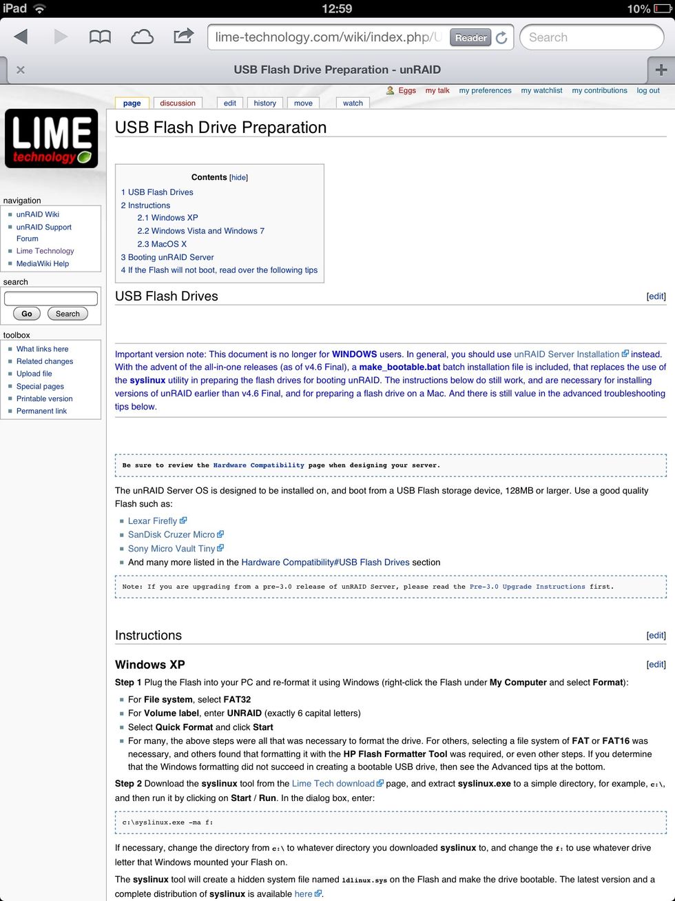 An excellent guide to preparing your flash media exists at http://lime-technology.com/wiki/index.php/USB_Flash_Drive_Preparation You are almost there now!