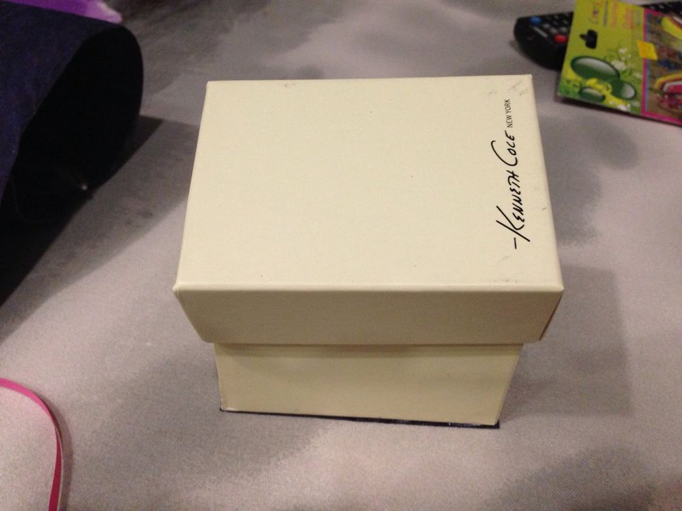 An old watch box.. U can use wateva u hav