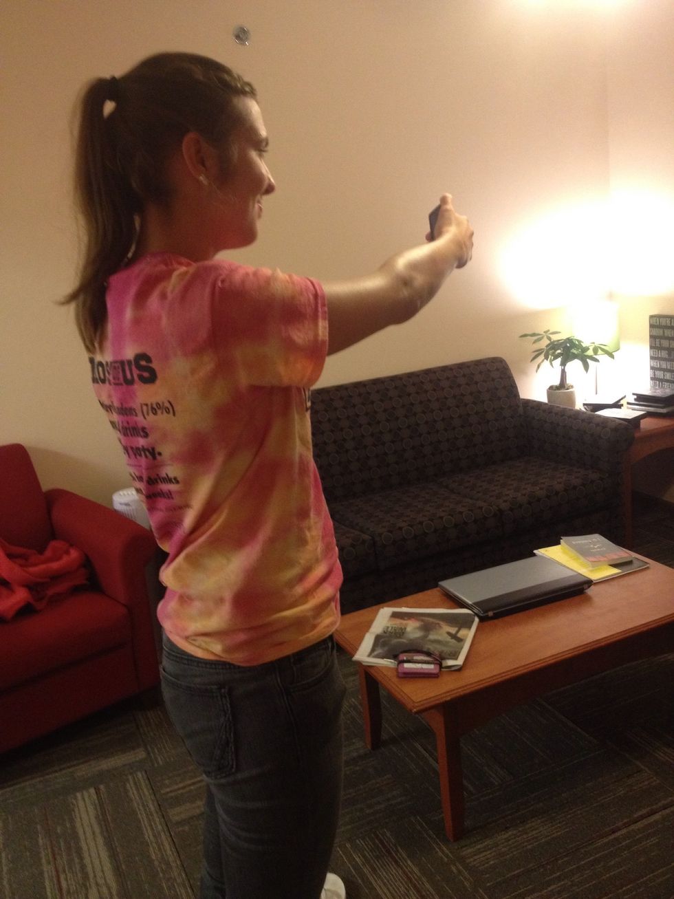 An OT may administer this tool, and ask the client to completely horizontally adduct their affected arm while holding the IPhone to assess the skill of movement across midline while playing Papi Jump.