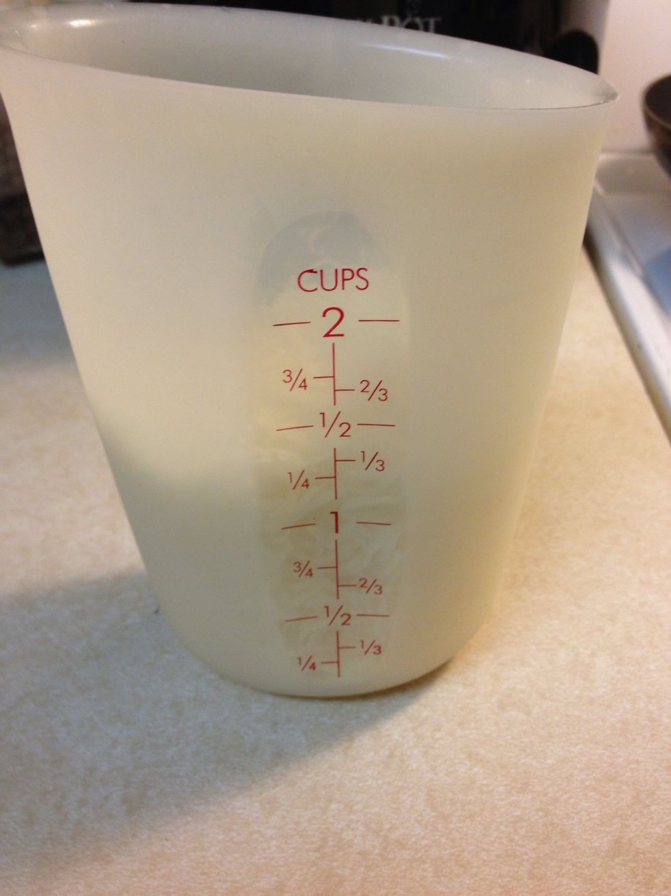 And 1 1/4 cups of shredded Monterey Jack cheese.