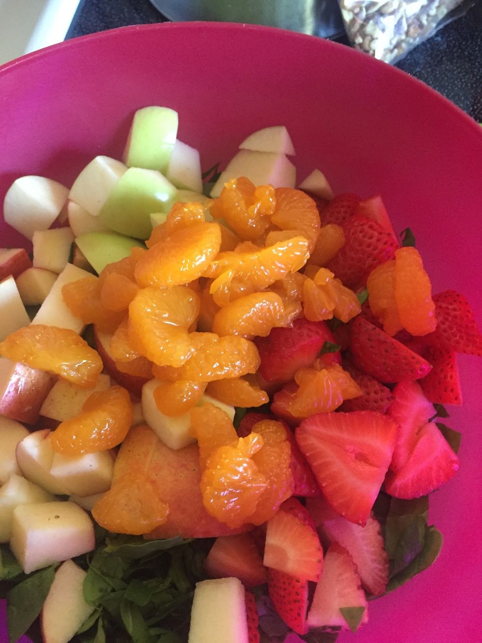 And 1/4 a cup of mandarin oranges