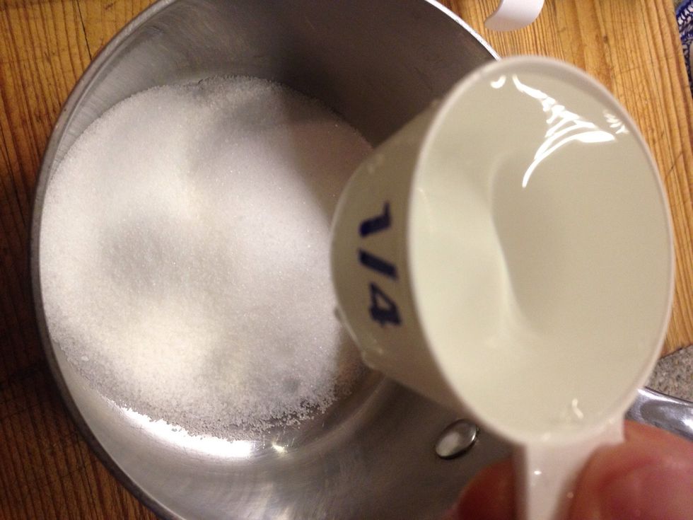 And 1/4 cup water
