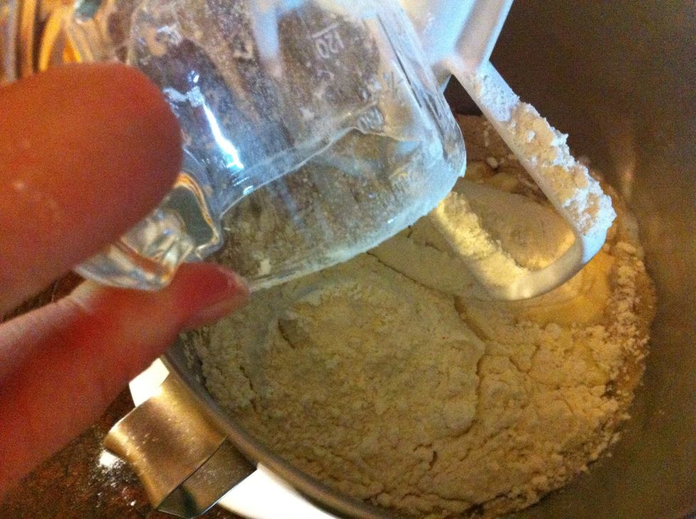 And 2.. Now to mix. But wait! This is part of the Proofing and Kneading process. Do as follows for mixer.