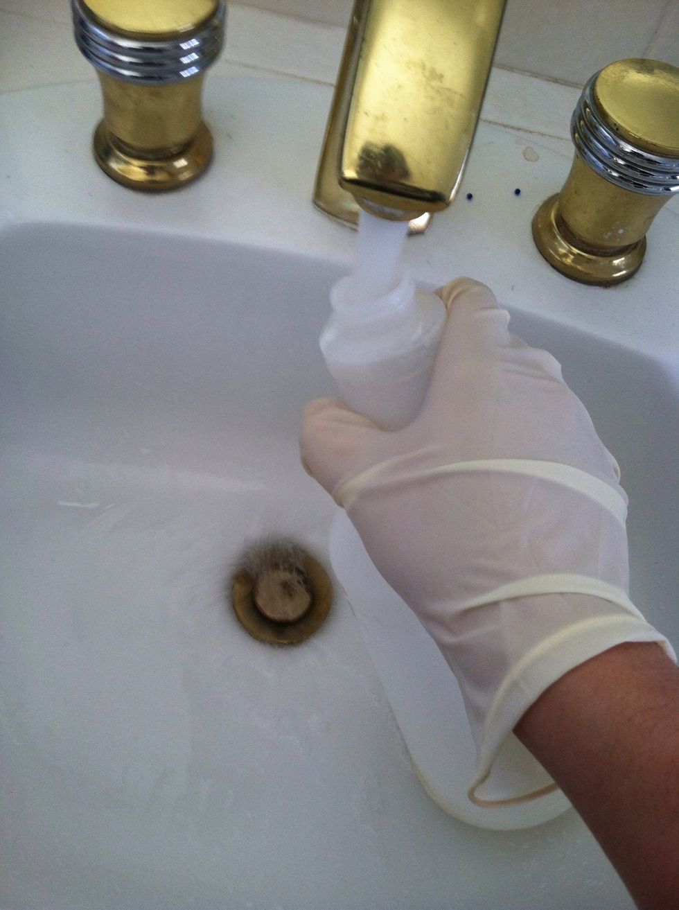 And 2 parts water into the spray bottle.