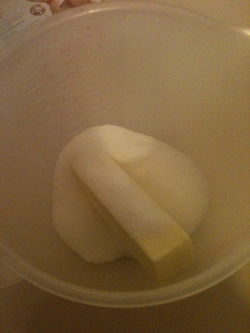And 3/4 cup sugar