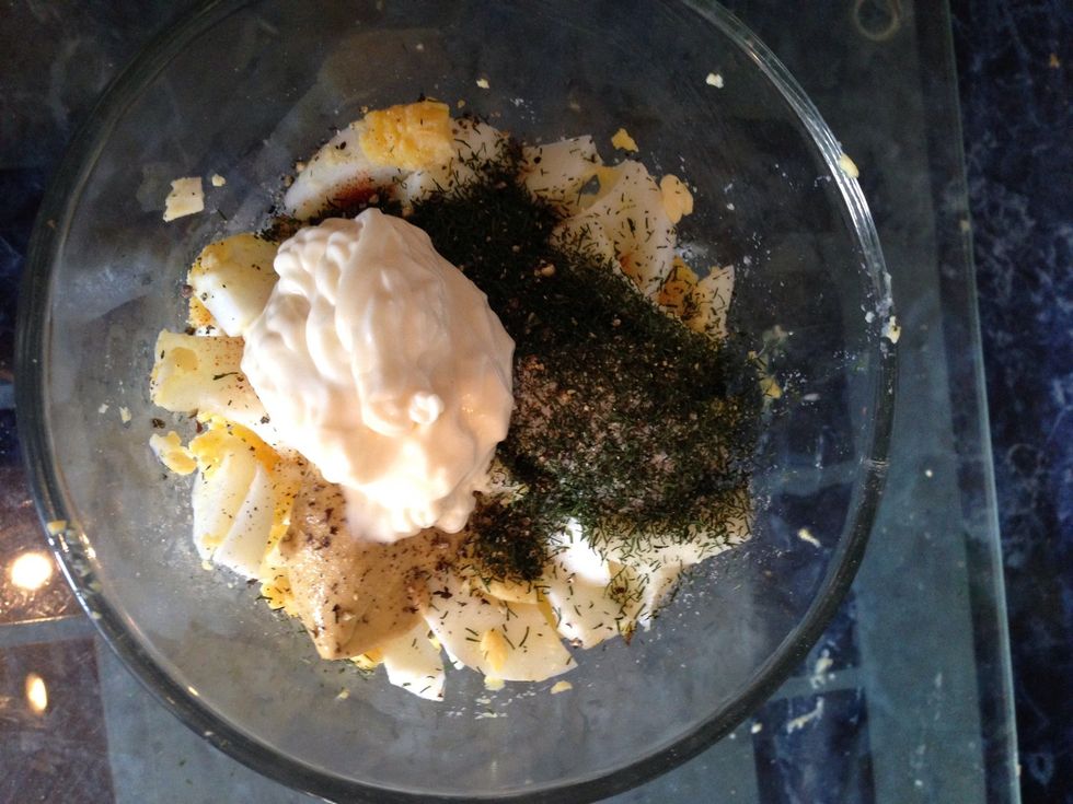 And a about 2 tbsp of mayonnaise