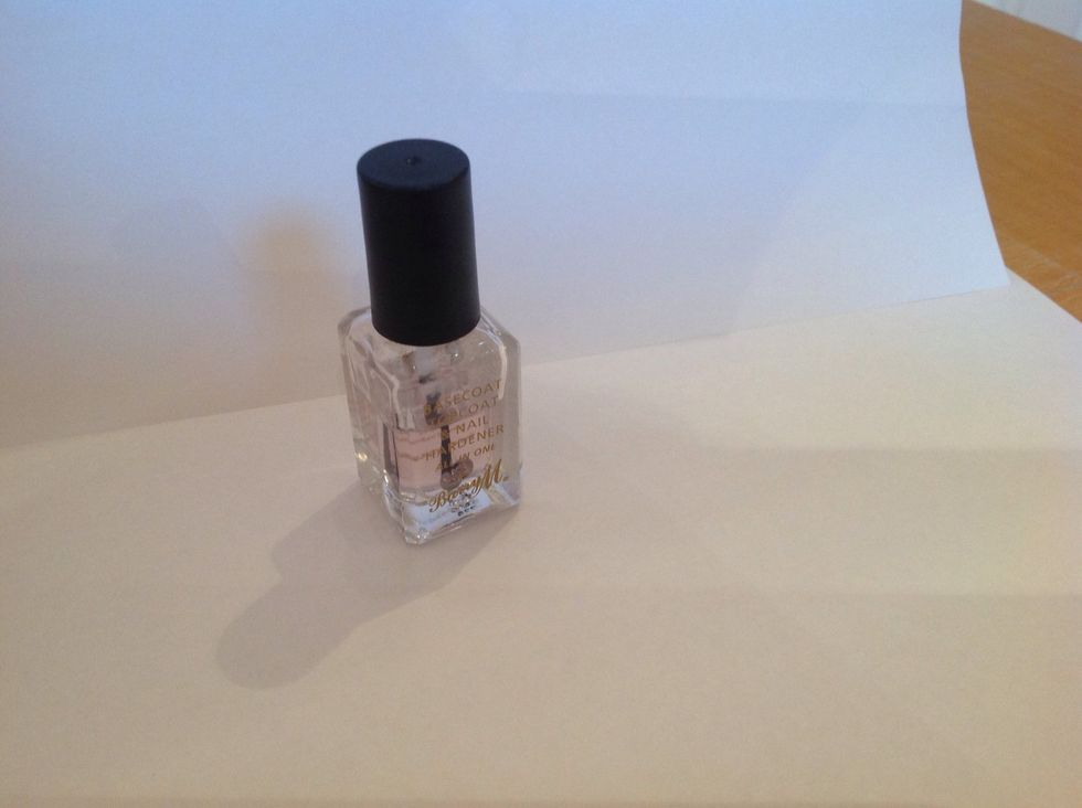 And a base coat and top coat (this is optional). I'm using an all in one from Barry M