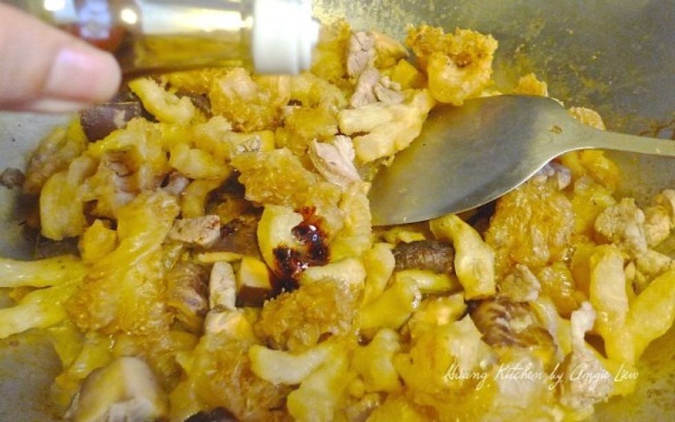 And a few drops of sesame oil for flavour.