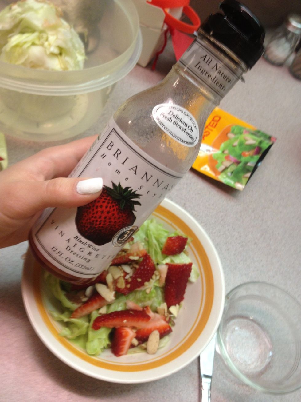 And a little of Brianna's home style vinaigrette dressing does the trick! P.S there is no wine in this product!