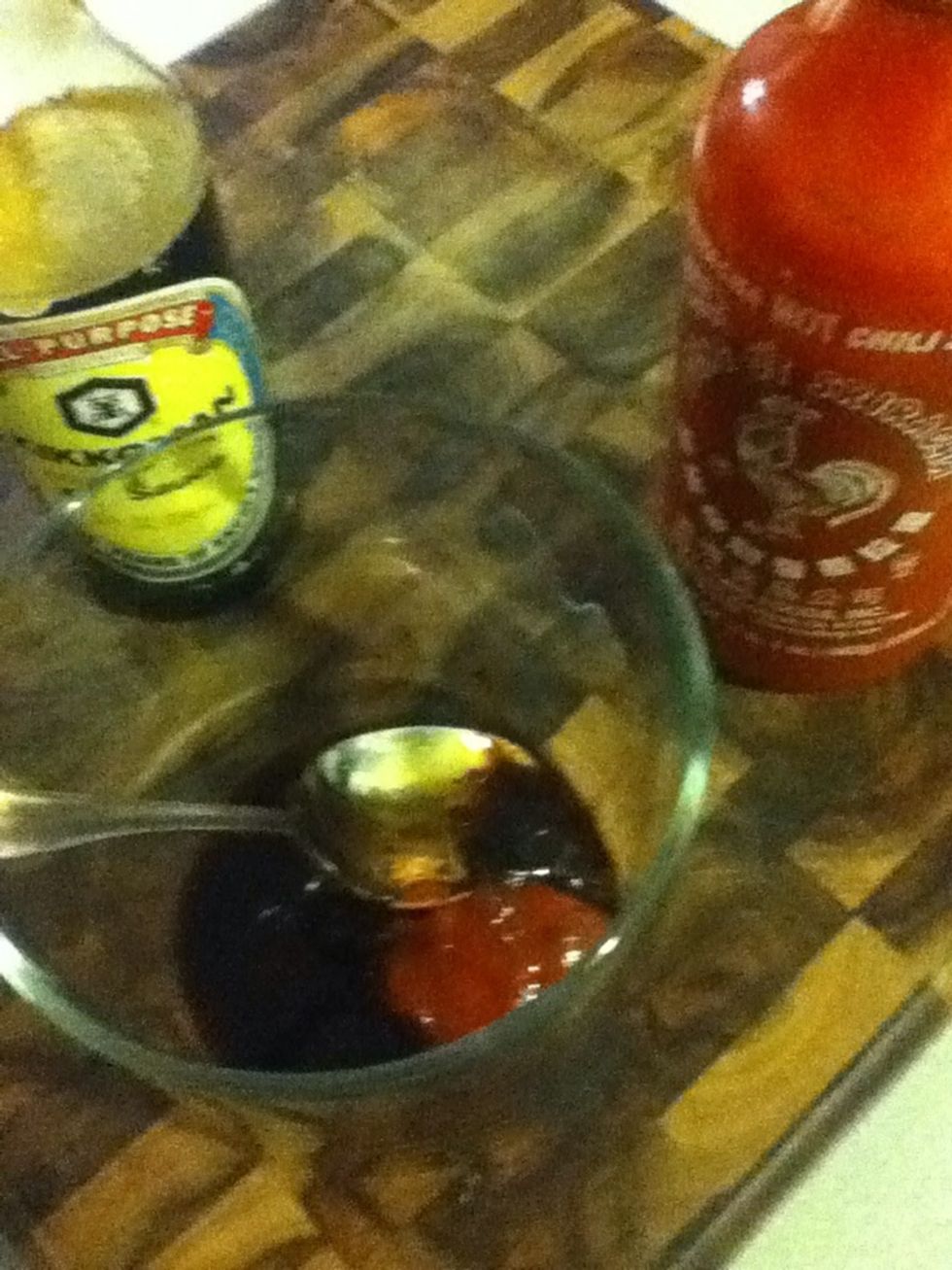 And a modest slug of Sriracha makes the sauce.