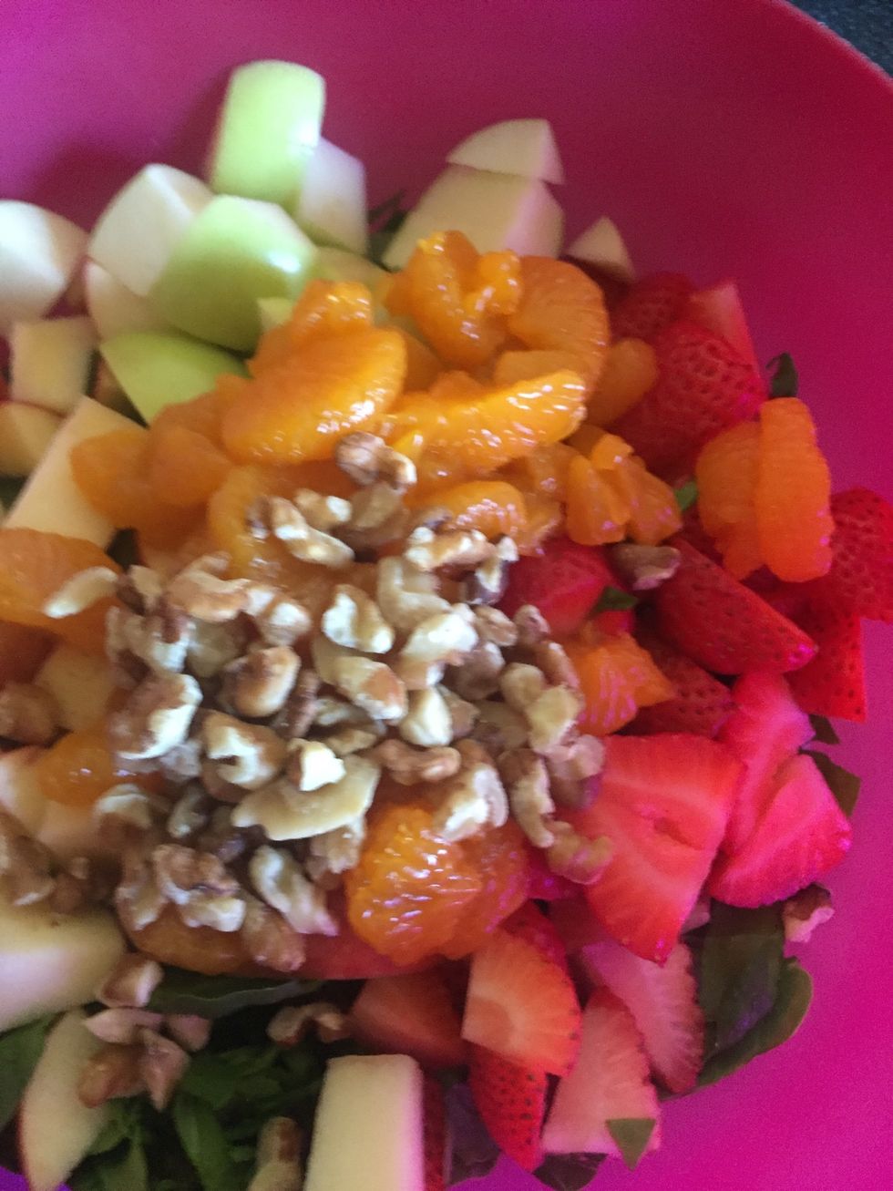 And about 1/4 a cup of halved walnuts