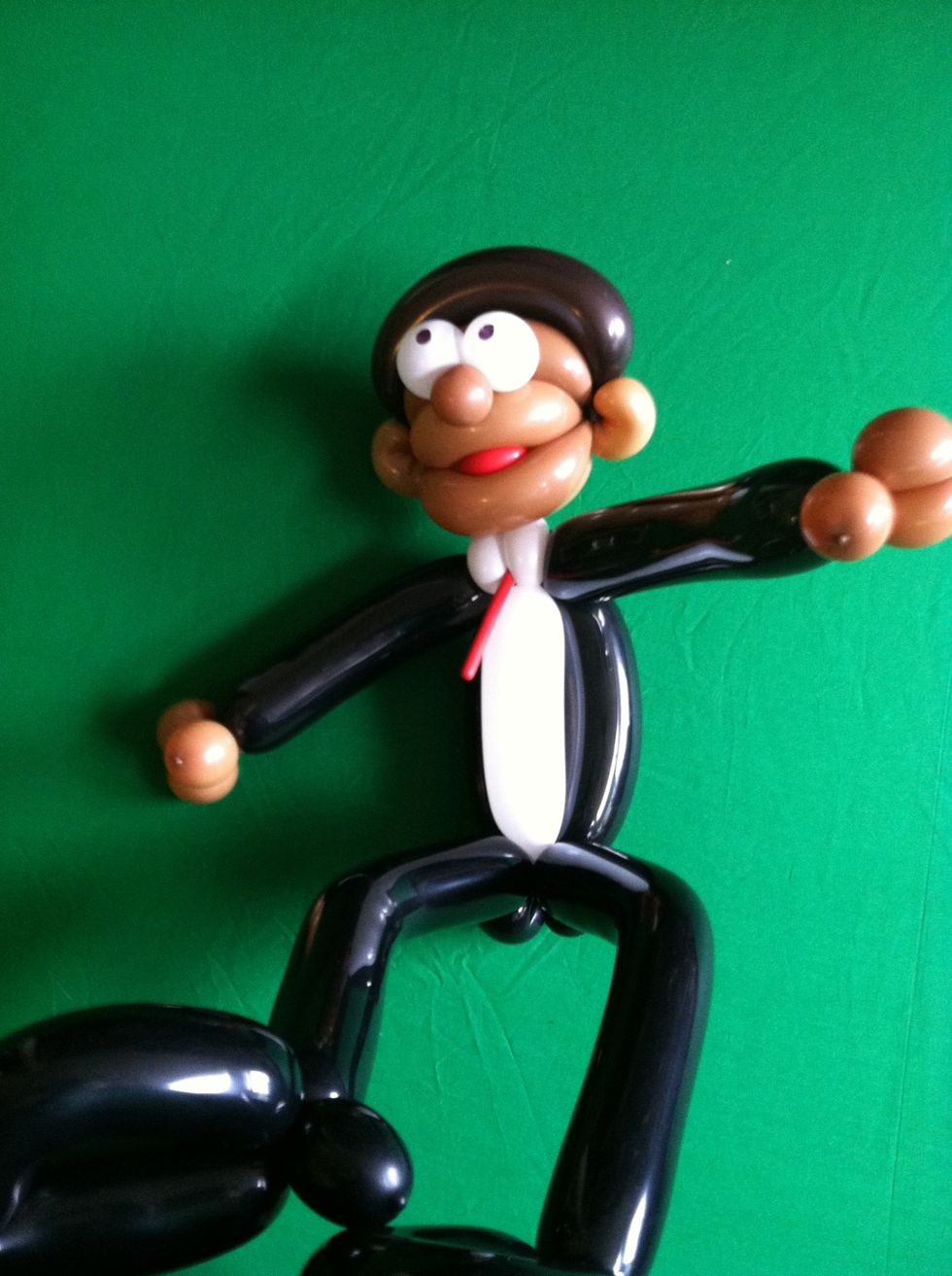 And add a red balloon scrap for the tie