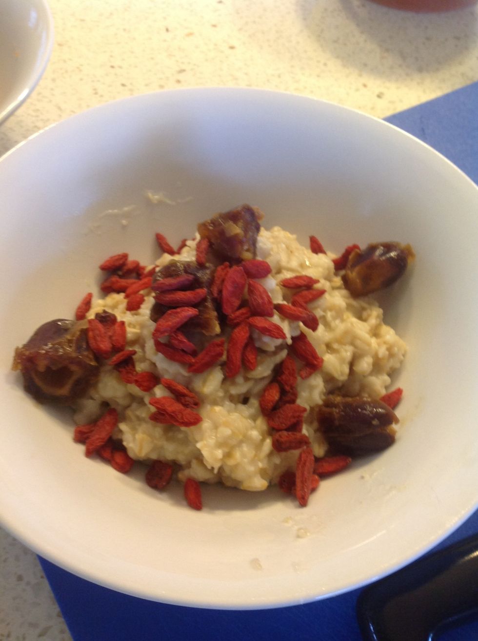 And add dates and goji berries