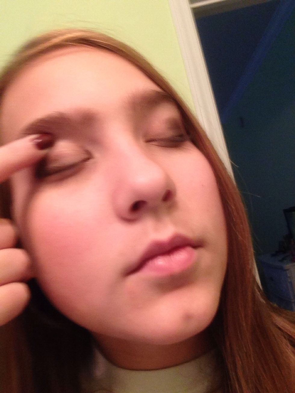 And add it to your brow bone