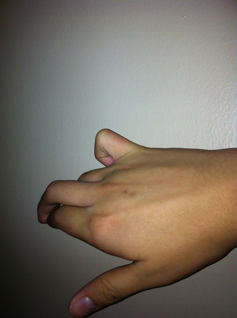 And add more power when you want to release the middle finger
