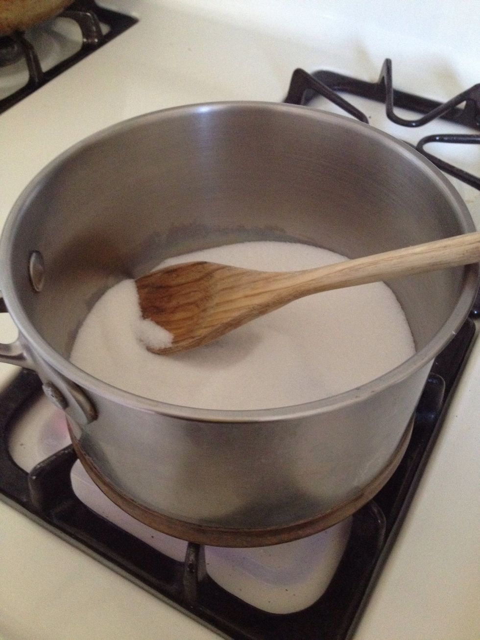 ...and add to a medium saucepan over medium heat. Stir constantly with a wooden spoon or heat resistant spatula.