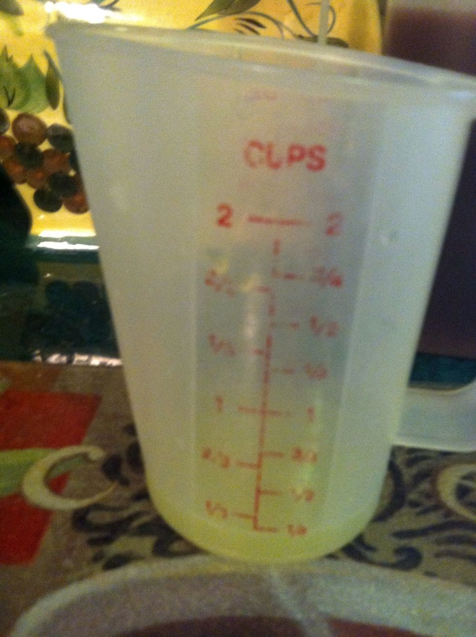 And again, you should get about 1/2 cup from 1 medium to large lime